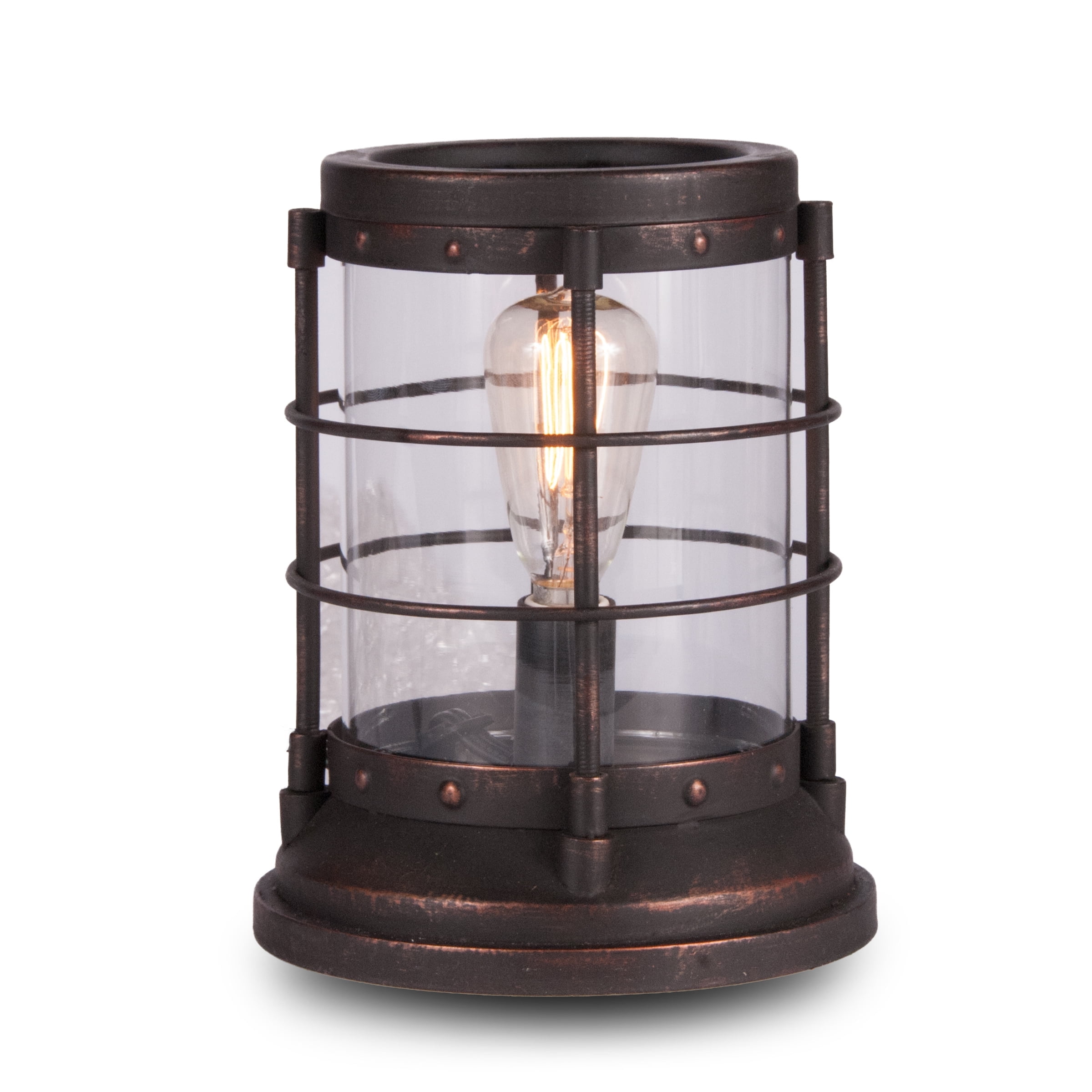 Scentsationals Wax Melt Warmer, Wax Warmer for Scented Wax Melts - Edison Collection Bronze - Candle Wax Melter for Fragrance Cubes and Tarts