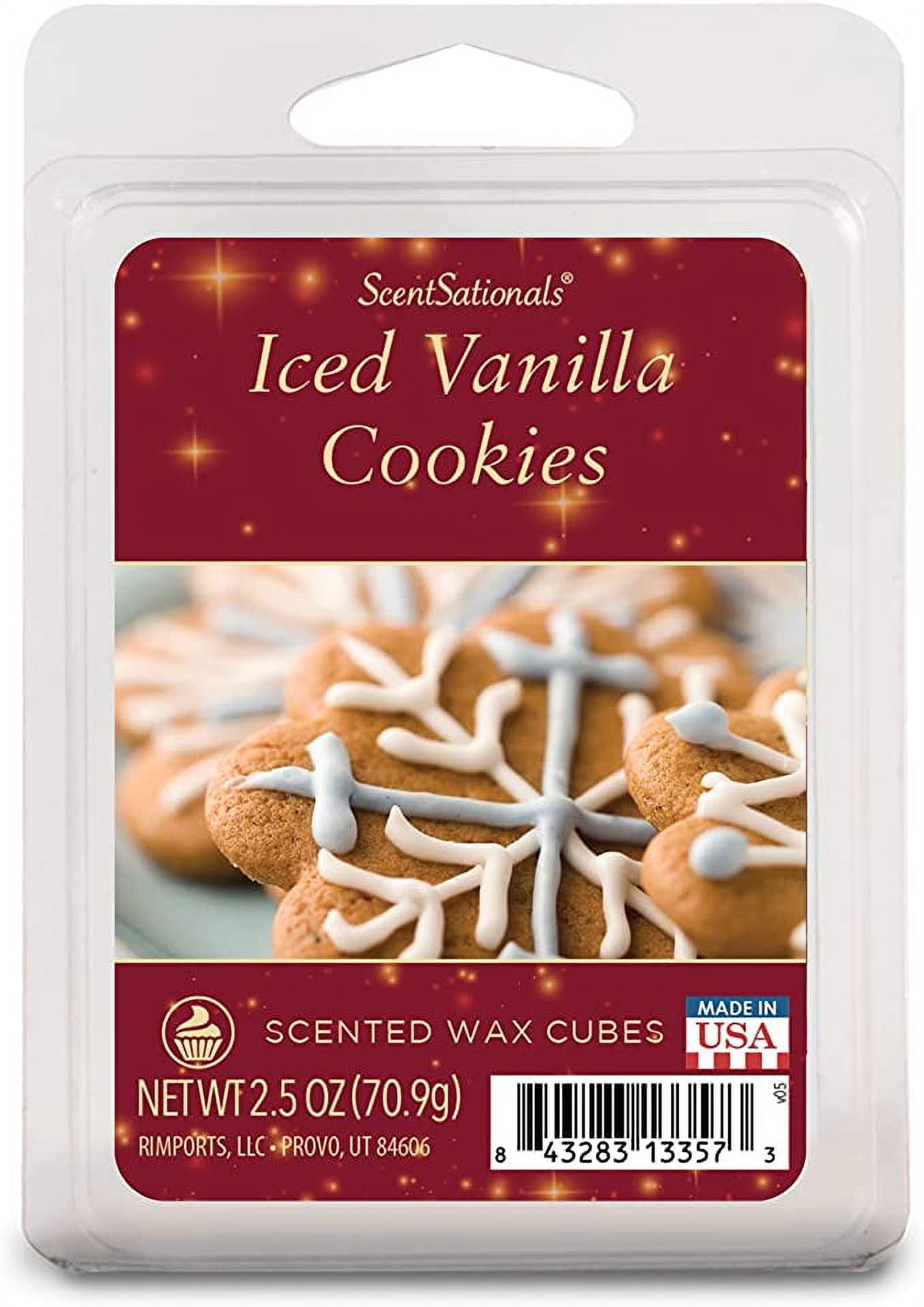 Iced Vanilla Cookies Scented Wax Melts, 2.5 oz Glass Pack