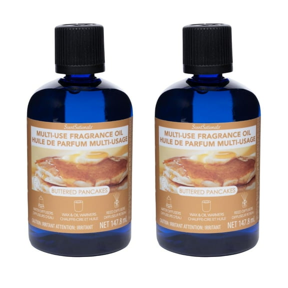 ScentSationals Multi-Use Essential Oils Refill for Diffusers - Home Fragrance Oil for Diffuser, Set of 2 Aromatherapy Oils - 147.8 ml Each, Buttered Pancakes