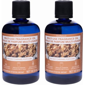 ScentSationals Multi-Use Essential Oils Refill for Diffusers - Home Fragrance Oil for Diffuser, Set of 2 Aromatherapy Oils - 147.8 ml Each, Sea Salted Caramel Popcorn