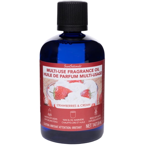 ScentSationals Multi-Use Essential Oils Refill for Diffusers - Home Fragrance Oil for Diffuser, Set of 2 Aromatherapy Oils - 147.8 ml Each, Strawberries & Cream