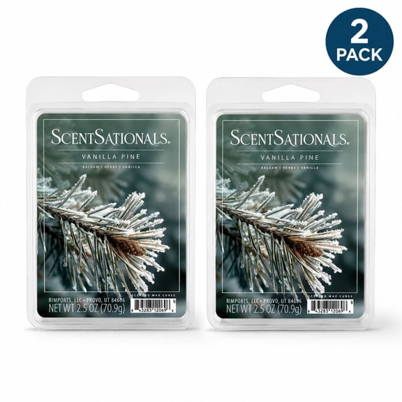 ScentSationals Vanilla Pine Wax Melts 2-Pack, 2.5 oz each