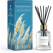 ScentSationals Water-Based Reed Diffuser - Coastal Breeze - 5 FL OZ Aromatherapy Reed Diffuser