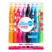 Scentco Glitter Gel Pens, Medium, Assorted Ink Colors, 8 Count