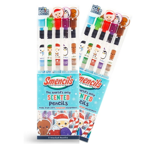 Scentco Holiday Smencils 5-Pack of HB #2 Scented Pencils (2 Set Bundle, 10 Pencils Total)