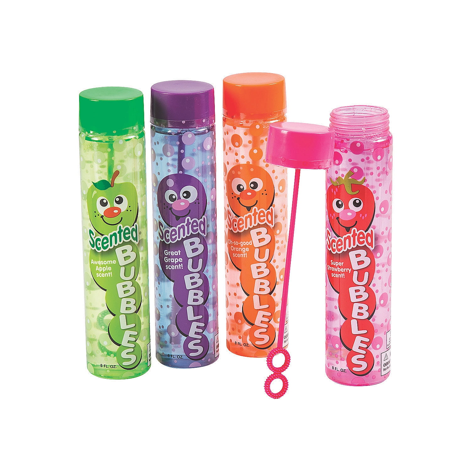 Assorted Scented Bubbles with Wand - 8 oz Bottles