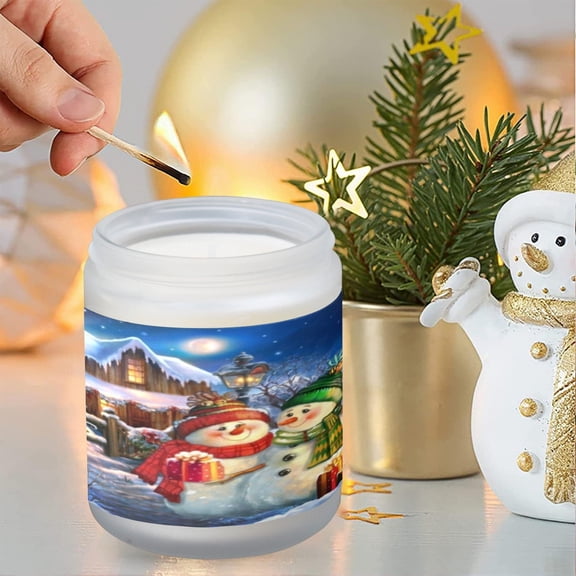Lavender Scented Candle - Christmas Holiday - Snow Family – Home Fragrance Candle