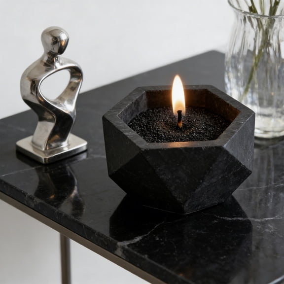 Scented Candle, Czzoypi Aromatherapy Sand Wax Refillable Candle, DIY Clean Burning Smokefree Pearl Wax for Home Fragrances Relaxing Gift, Black