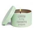 thumbnail image 1 of Scented Candle Gift 8oz with Lid Cheer is My Favorite Season Cheerleader Cheer Mom (Vanilla - Green), 1 of 1