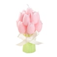 thumbnail image 1 of Scented Candle Gift Ornament Tulips Bouquet Wax 9.9x6cm Purple Yellow Lightweight Portable Home Decor Centerpiece Decorative Gift for Family Friends Party Favor, 1 of 5