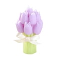 thumbnail image 1 of Scented Candle Gift Ornament Tulips Bouquet Wax 9.9x6cm Purple Yellow Lightweight Portable Home Decor Centerpiece Decorative Gift for Family Friends Party Favor, 1 of 5