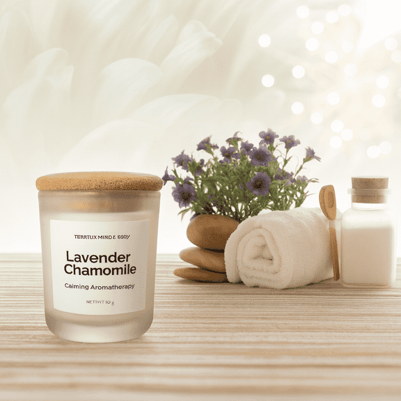 Scented Candle Jars | Set- 2 PACK Calming Aromatherapy Candles - 100% Soy Wax, Lavender Chamomile