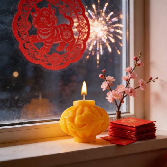 Scented Candle Lanterns for Home Decor, Soy Wax Aromatherapy Candle Gift for New Year Party Wedding Table Centerpiece Decoration, Relaxing Fragrance Candle Ornament