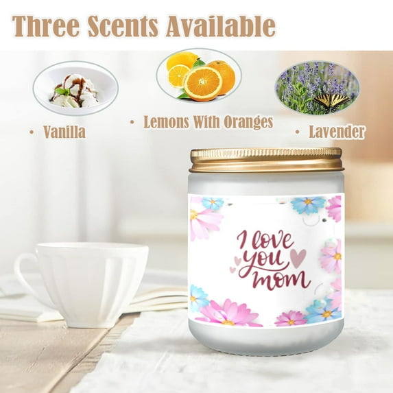 Vanilla Scented Candle - Mother's Day - Love Mom Borders – Home Fragrance Candle