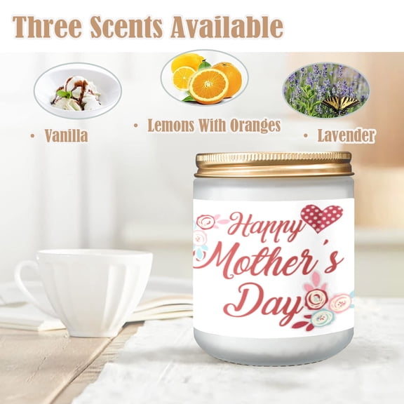 Orange Lemon Scented Candle - Mother's Day - Roses Hearts – Home Fragrance Candle