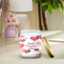 Vanilla Scented Candle – Valentine’s Day Gift for Him or Her – Sketched Hearts – Romantic Home Fragrance Candle