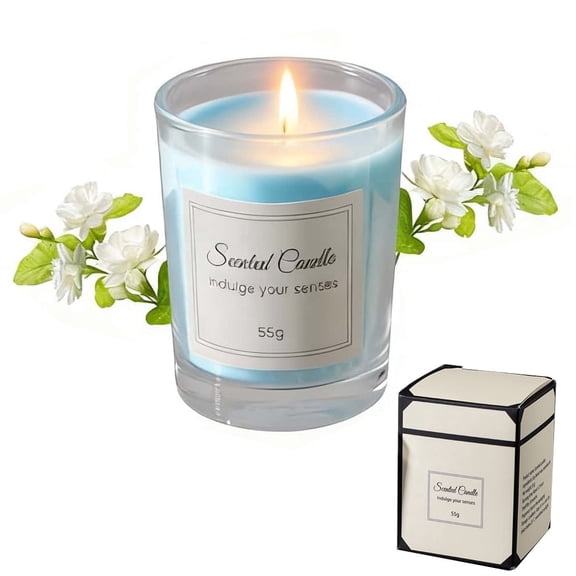 Huideng Jasmine Scented Candle Gift Set - Soy Wax Aromatherapy Candles, 8-Hour Long Lasting for Home Fragrance, Jar Candles Birthday/Valentine‘s/Mother’s Day Gifts for Women