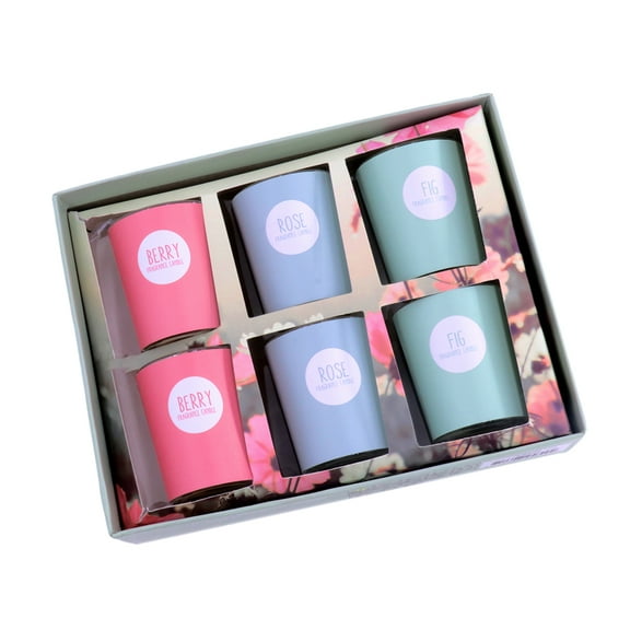 Scented Candles Gift Set 6 Pack Fragrance Candles Natural Soy Wax Aromatherapy Candles Stress Relief Candle Set For Valentine's Day Birthday Bath Yoga