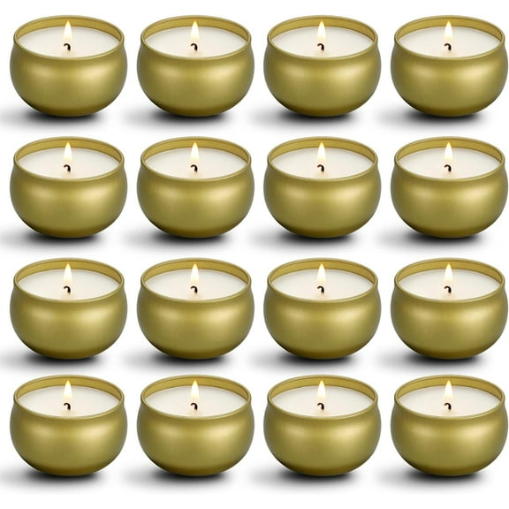 Scented Candles Gifts Set,16 Pack Natural Soy Wax Travel Tin Jar Candles for 2.5 OZ Aromatherapy Candles for Family Gatherings, Festive Candles