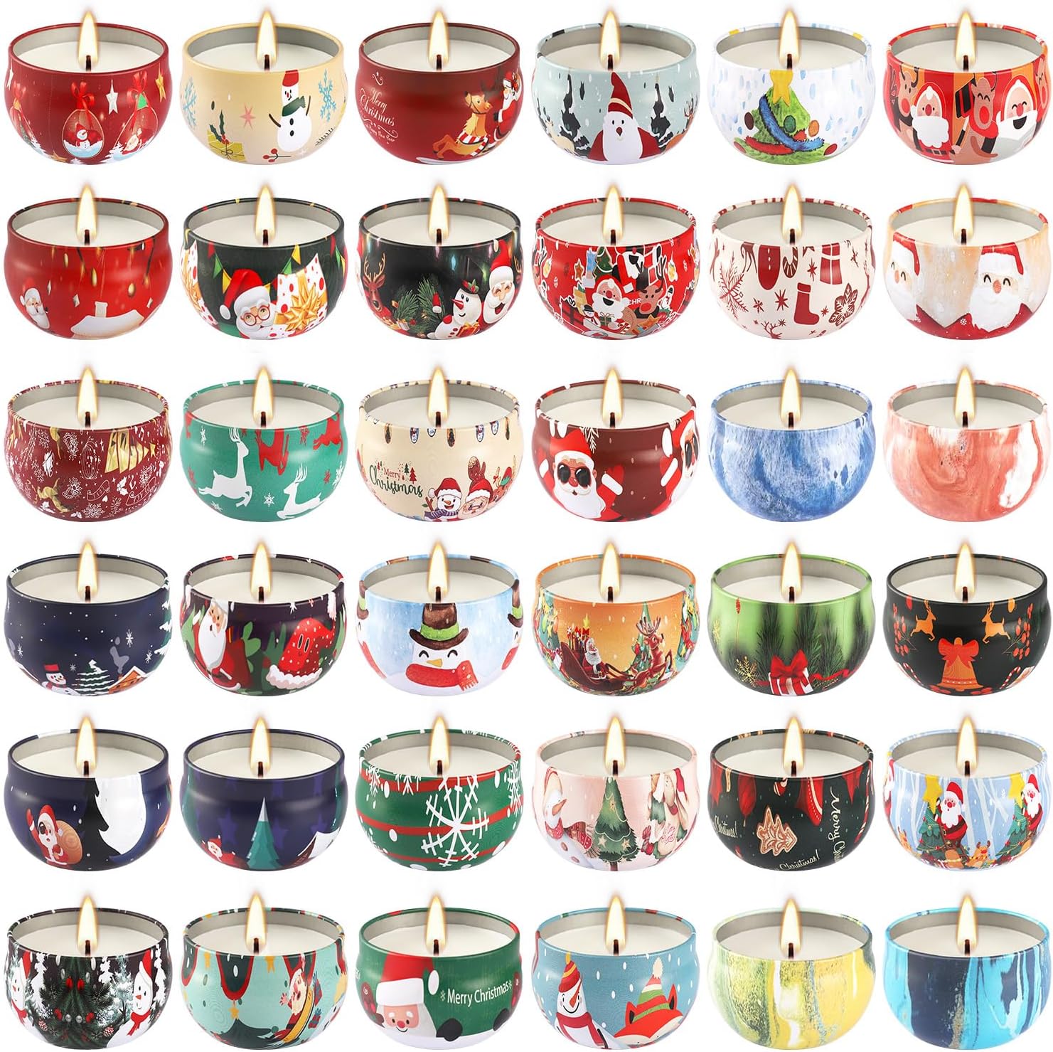 Scented Candles Gifts Set 16 Pack Soy Wax Travel Tin Jar Candles for ...