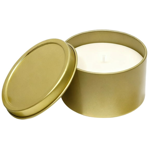 Scented Candles with Plant Essential Oils, 2.6 x 2.6 x 1.6 in / 6.5 x 6.5 x 4 cm Gold Candle for Aromatherapy, Relaxation, Natural Wax Long Lasting Candle, Cotton Wick and Romantic Gift