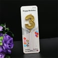 thumbnail image 1 of Scented Candles With Holders,Glitter Number Candles Gold Number 0-9 Birthday Party Candle Cake, 1 of 5