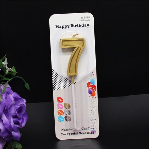 Scented Candles With Holders,Glitter Number Candles Gold Number 0-9 Birthday Party Candle Cake