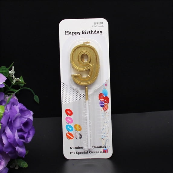 Scented Candles With Holders,Glitter Number Candles Gold Number 0-9 Birthday Party Candle Cake