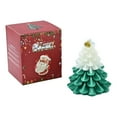 thumbnail image 1 of Scented Christmas Tree Shaped Candles with Bell Topper Xmas Tree Candles Gifts for Christmas Home Party Room Table Decoration Handmade Perfect Gift for Friends, Boxed, 1 of 5