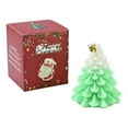 thumbnail image 1 of Scented Christmas Tree Shaped Candles with Bell Topper Xmas Tree Candles Gifts for Christmas Home Party Room Table Decoration Handmade Perfect Gift for Friends, Boxed, 1 of 4