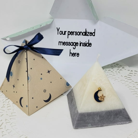 Scented Crystal Candles with personalized box - 100% Natural Palm Wax Fresh Scented - Aromatherapy Candles with Energy Crystals & Healing Stones Manifestation Candle Yoga Reiki