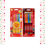Scented Gel Pen Two Pack Gift Set - Chupa Chups and Hot Tamales - 5 Count