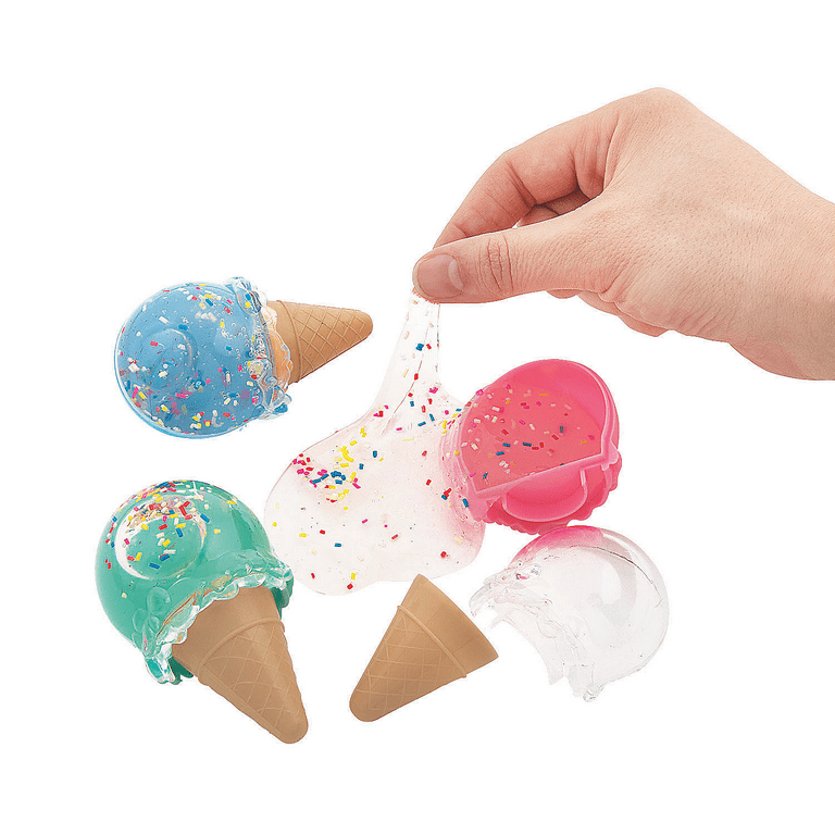 Scented Ice Cream Shaped Slime Party Favors 12 Pieces