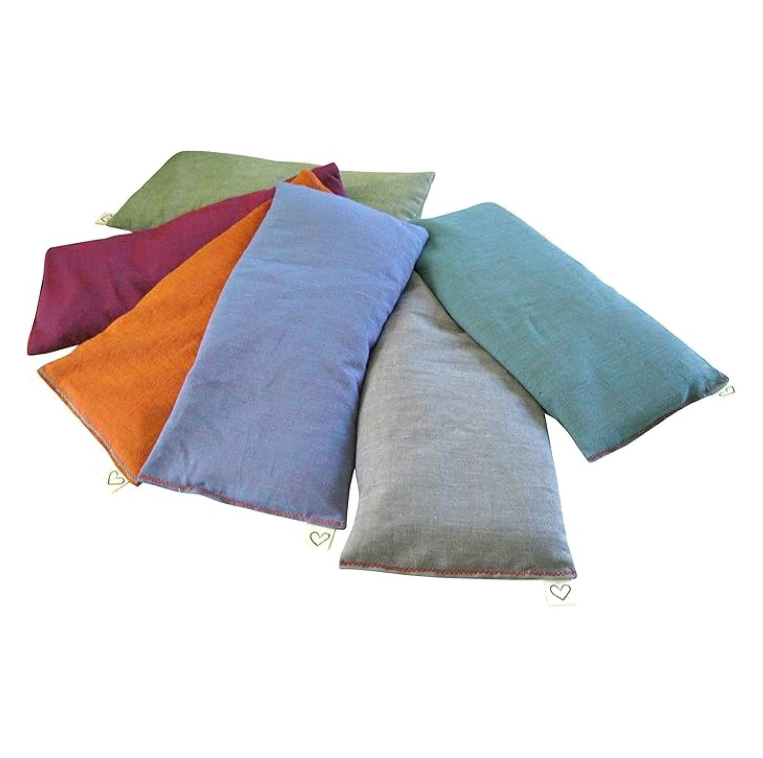 Scented Lavender Weighted Cotton Eye Pillows, Yoga Massage Sleep, 6-Pack