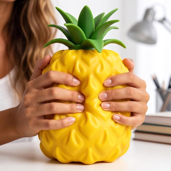 Scented Pineapple Slow Rising Squishies Toy Soft Fruit Stress Relief Fidget Toy for Kids Adults Desk Decor Gift