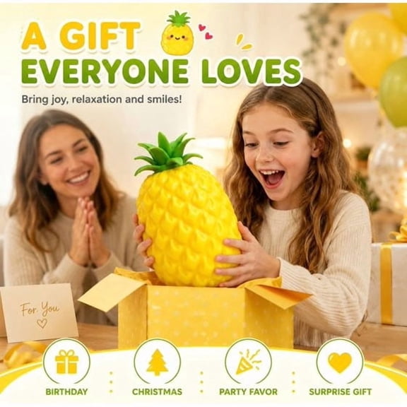 Scented Pineapple Slow Rising Toy Soft Fruit Stress Relief Toy Cute Fake Food Fidget Toy For Anxiety Relief