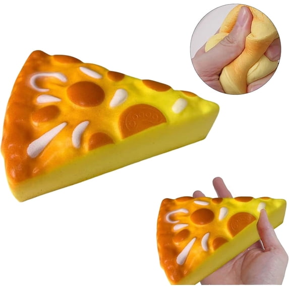 Scented Pizza Slice Sensory Toy, Milk Scent Stress Relief Toy, Aromatherapy Squeeze Toy for Adults, Soft for Desk Office & Home Anxiety Relief, Portable Calming Companion, 4.33in, Yellow