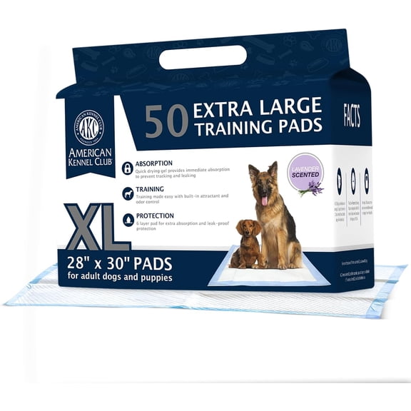 Scented Puppy Training Pads with Ultra Absorbent Quick Dry Gel  28 x 30 Pee Pads for Dogs - Lavender Scented - 50 Count