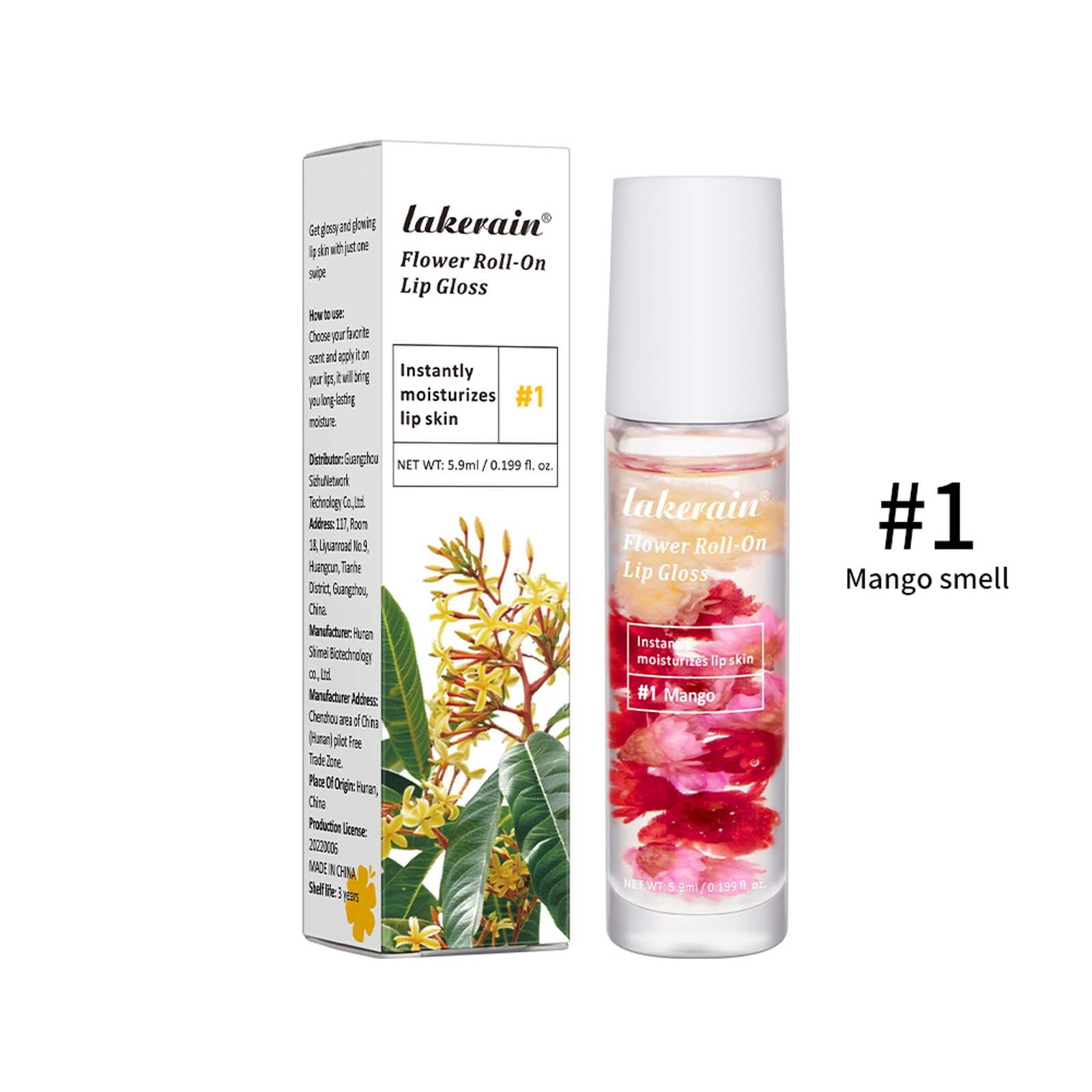 Scented Roll On Lip Gloss,Roller Ball Lip Oil For Moisturizing And