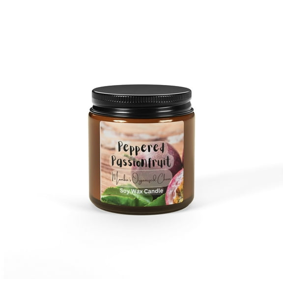 Scented Soy Candle (Multi-Size, Amber Jar)