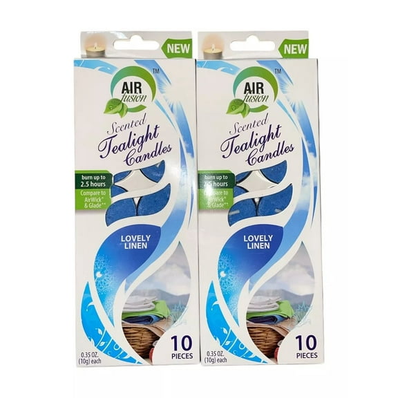 Scented Tea Light Candles 2 Pack (Lovely Linen) 20 Count