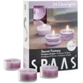 thumbnail image 1 of Scented Tea Lights Candles in Clear Cups, Eucalyptus & Apple Fragrance, for Spa, Dinner, and Home Decor, 24 Pack, 1 of 1