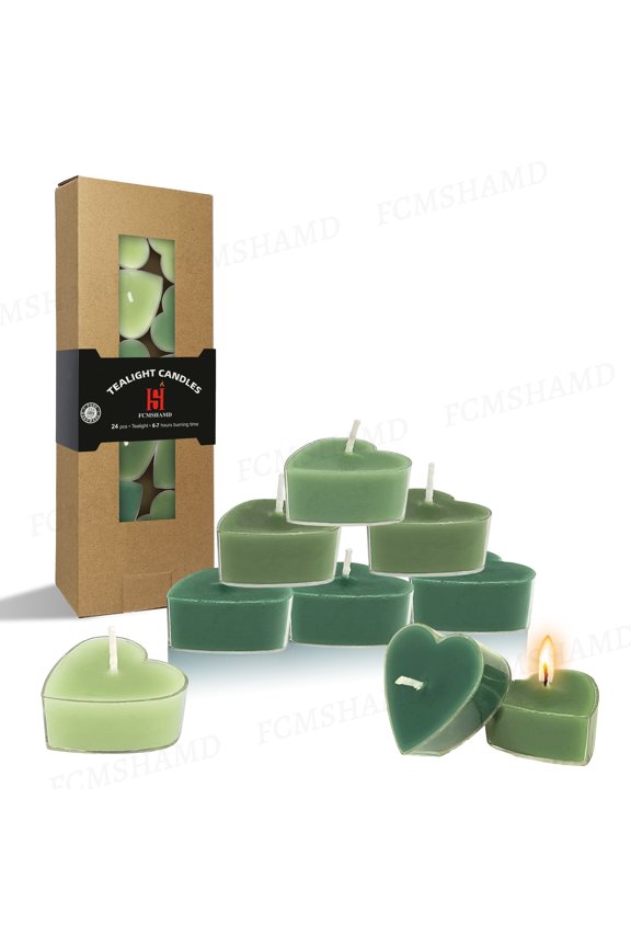 Scented Tealight Candles, Clear Cup Cedar Aroma Tea Lights Candles, 12 Pack Colored Tealights Candle, 6-7 Hour Burn Time Tea Candles for Party, Decor, Spa, Shabbat