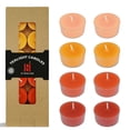 thumbnail image 1 of Scented Tealight Candles, Clear Cup Orange Aroma Tea Lights Candles, 24 Pack Colored Tealights Candle, 6-7 Hour Burn Time Tea Candles for Party, Decor, Spa, Shabbat, 1 of 6