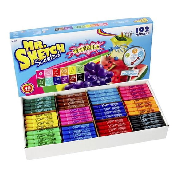 Scented Washable Markers, Assorted Scent Chisel Tip - Pack of 192