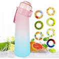 thumbnail image 1 of Scented Water Bottle Set, Scent Water Bottle(22 oz/650 ml) with 7 Fruit Flavour Pods, Fruit Fragrance Scented Water Cup BPA Free Sports Water Cup for School, Gym(Gradient Blue Pink), 1 of 9