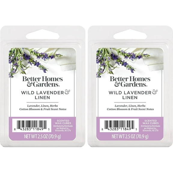 Scented Wax Cubes 2.5oz 2-Pack (Wild Lavender Linen)