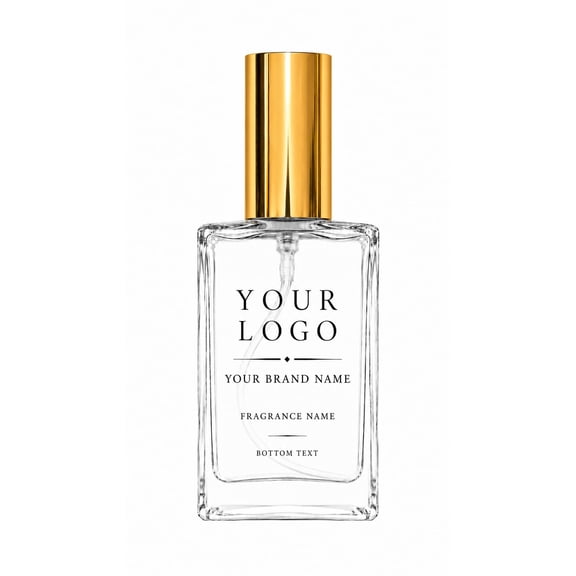 ScentedGem Custom Engraved Perfume Bottle with Your Logo, Create Your Own Fragrance Brand, Personalized Refillable Glass Perfume Bottle (1 Ounce Bottle)