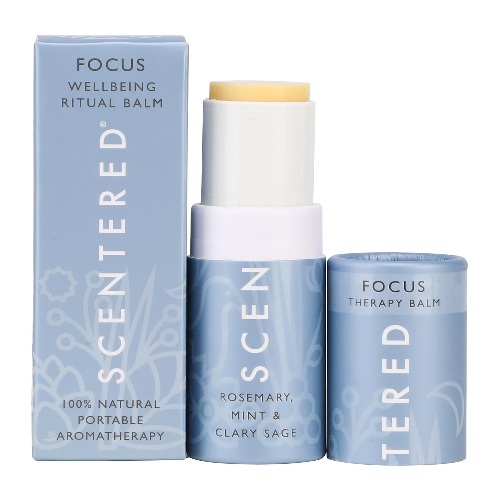 Scentered Aromatherapy Inhaler Balm FOCUS - Boost Concentration & Alertness - Natural Essential Oils