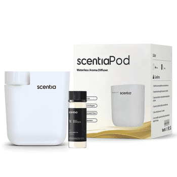 Scentia Wall Plug-in Waterless Diffuser, White Aroma Pod Diffuser Machine with 20ml Oil, Housewarming & Home Gift